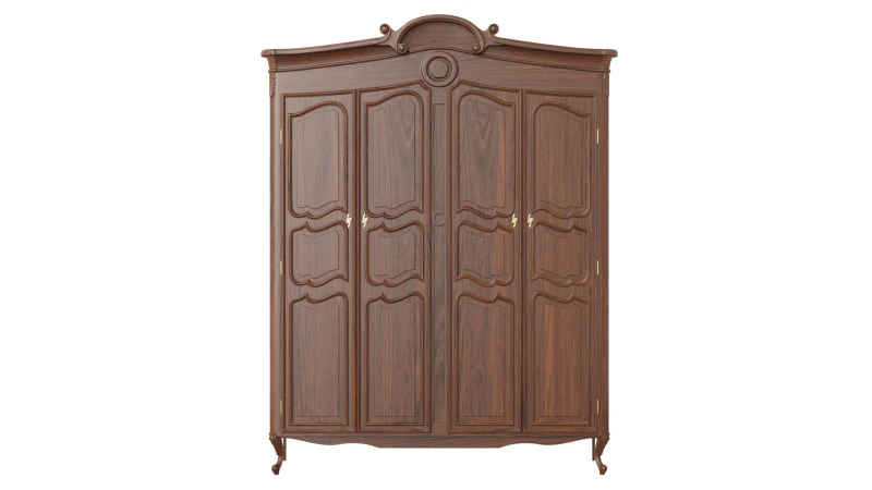 Wardrobe in classic style 1400 3D Model .c4d .max .obj .3ds .fbx .stl .blend
