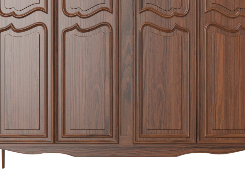 Wardrobe in classic style 1400 Modelo 3D