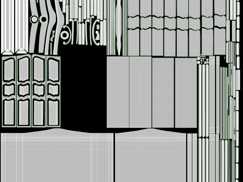 Wardrobe in classic style 1400 Modelo 3D