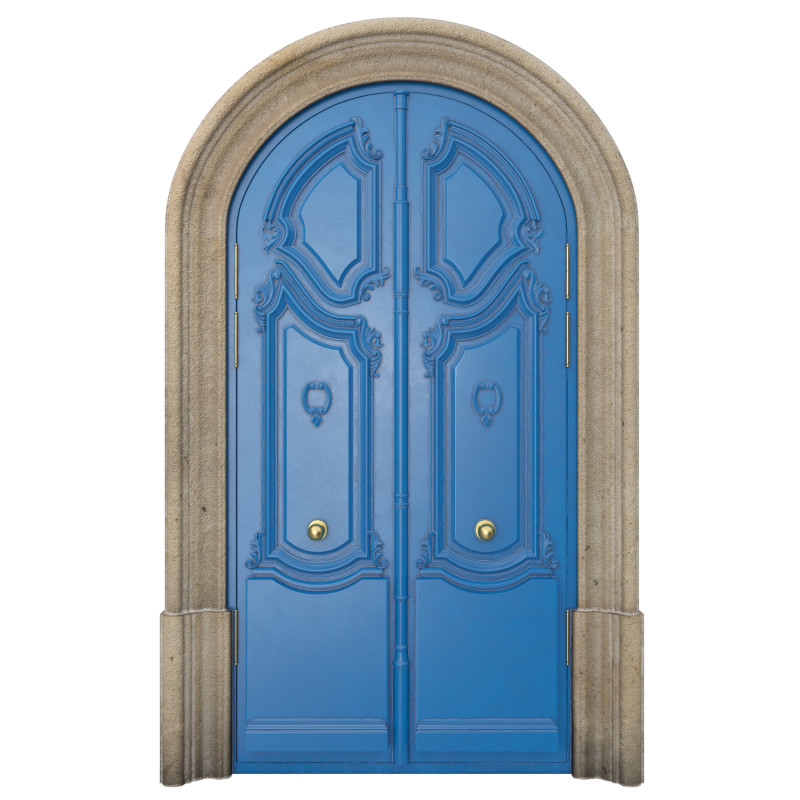 Entrance classic door 128 3D 모델 .c4d .max .obj .3ds .fbx .stl .blend 