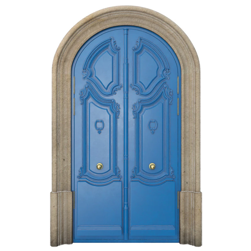 Entrance classic door 128 3D Model .c4d .max .obj .3ds .fbx .stl .blend 