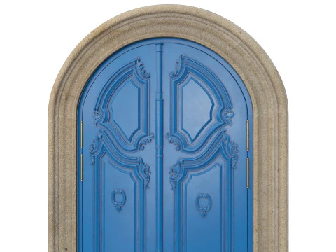 Entrance classic door 128 3D Model