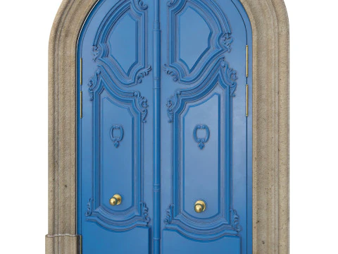 Entrance classic door 128 3D Model