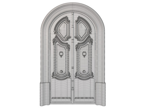 Entrance classic door 128 3D 모델