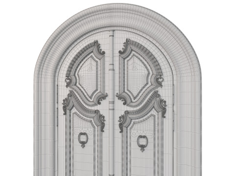 Entrance classic door 128 3D 모델