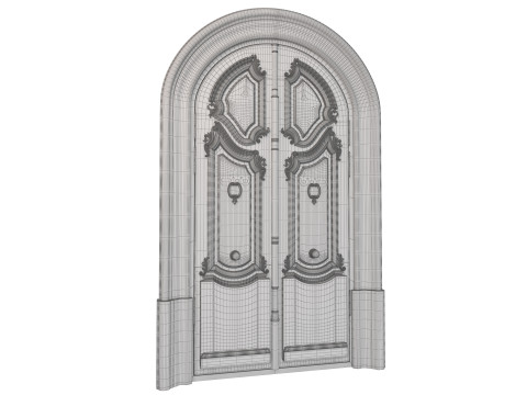 Entrance classic door 128 3D 모델