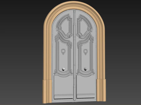 Entrance classic door 128 3D Model