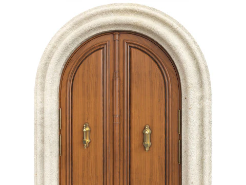 Entrance classic door 129 3D Model