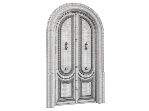 Entrance classic door 129 3D Model