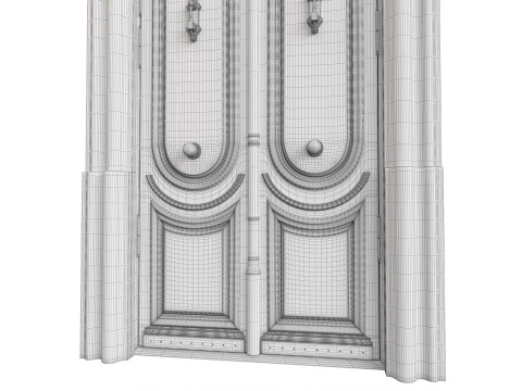 Entrance classic door 129 3D-Modell