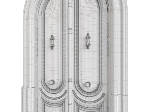 Entrance classic door 129 3D Model