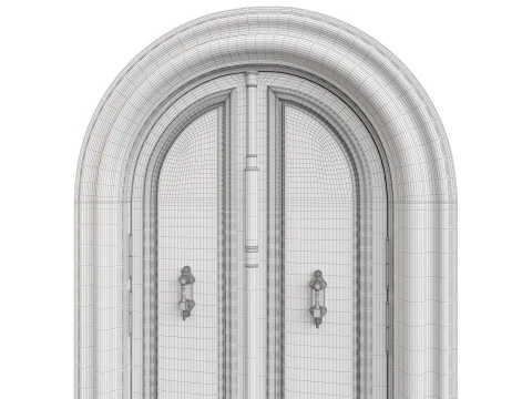 Entrance classic door 129 3D Model
