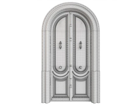 Entrance classic door 129 3D Model