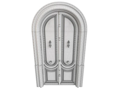Entrance classic door 129 3D Model