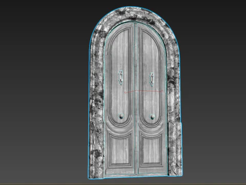 Entrance classic door 129 3D Model