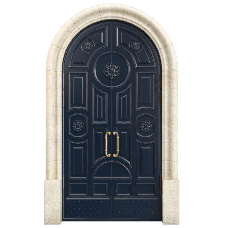 Entrance classic door 130 3D Model .c4d .max .obj .3ds .fbx .stl .blend 