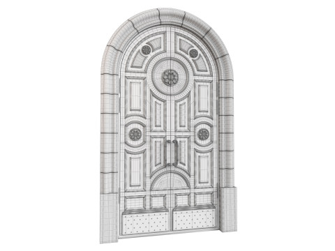 Entrance classic door 130 3D 모델