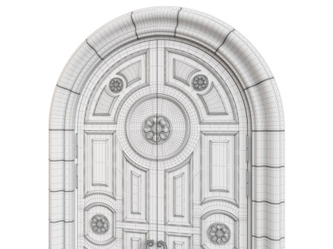 Entrance classic door 130 3D 모델