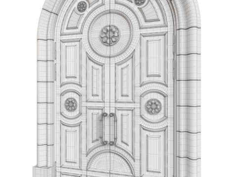 Entrance classic door 130 3D 모델