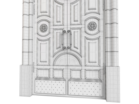 Entrance classic door 130 3D 모델