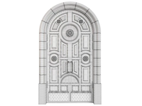 Entrance classic door 130 3D Model