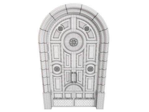 Entrance classic door 130 3D 모델