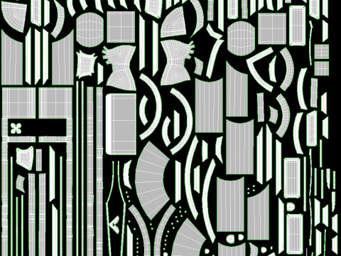 Entrance classic door 130 3D 모델