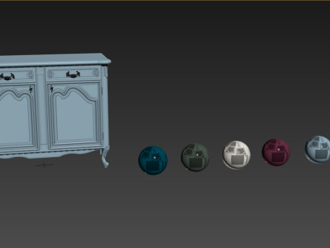 Chest of drawers S 1200 3D 模型