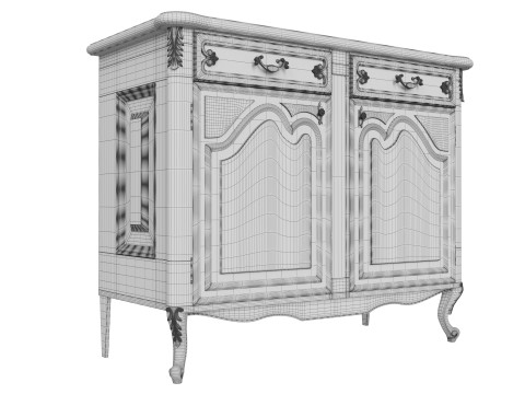 Classic Chest of Drawers 1200 3D Model