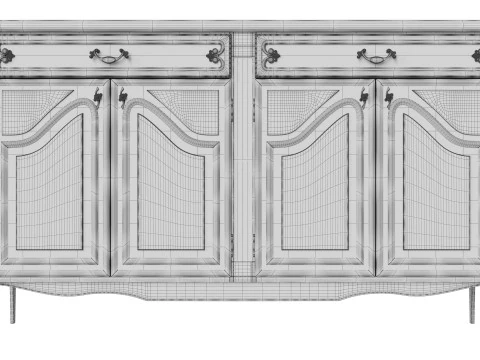 Classic Chest of Drawers 1400 3D Model