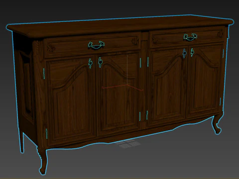 Classic Chest of Drawers 1400 3D Model