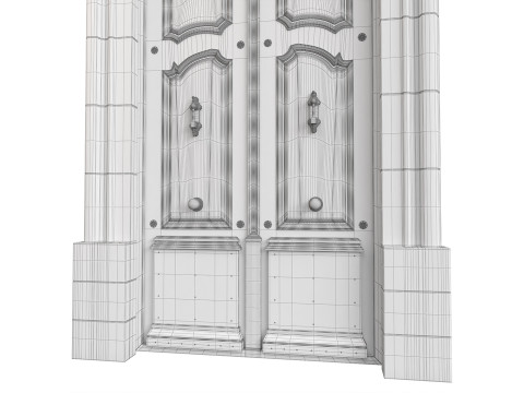 Entrance classic door 131 3D-Modell
