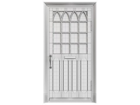Entrance classic door 132 3D Model