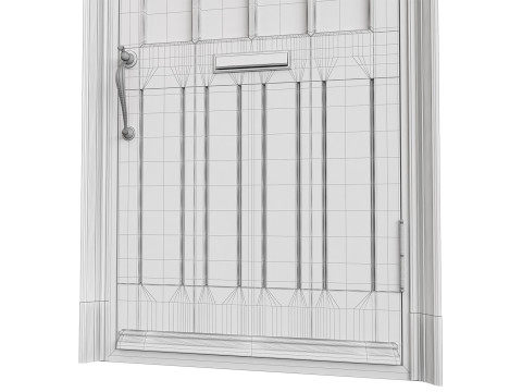 Entrance classic door 132 3D Model