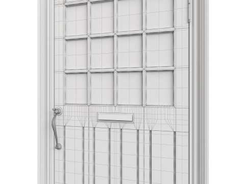 Entrance classic door 132 3D Model