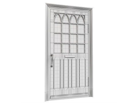 Entrance classic door 132 3D Model