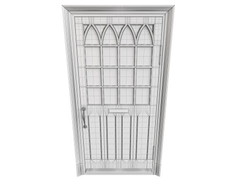 Entrance classic door 132 3D Model