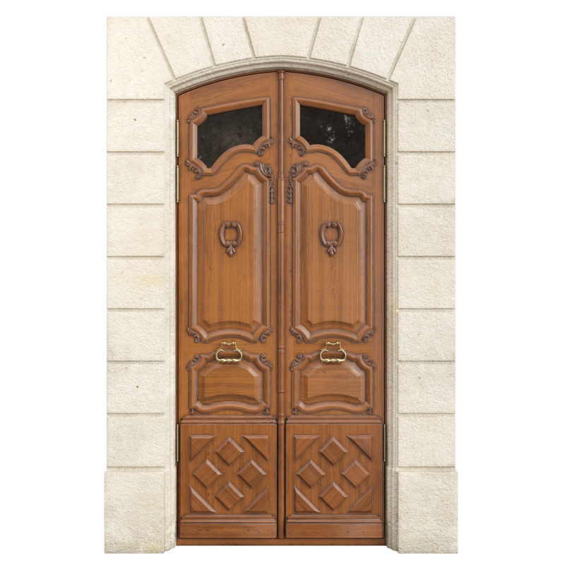 Entrance classic door 133 3D Model .c4d .max .obj .3ds .fbx .stl .blend 