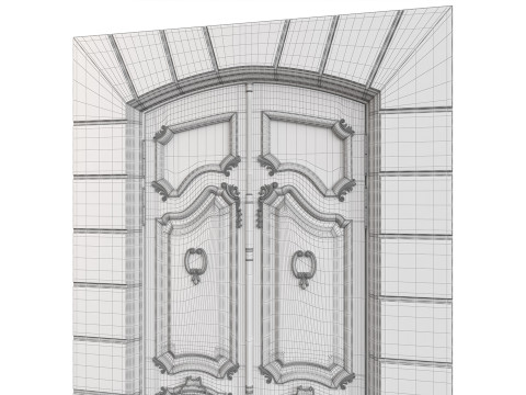 Entrance classic door 133 3D Model