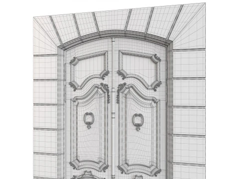 Entrance classic door 133 3D Model