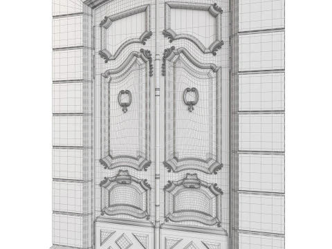 Entrance classic door 133 3D Model
