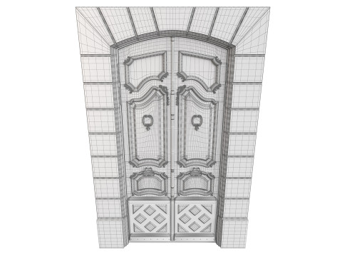Entrance classic door 133 3D Model