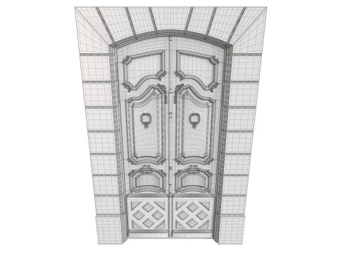 Entrance classic door 133 3D Model