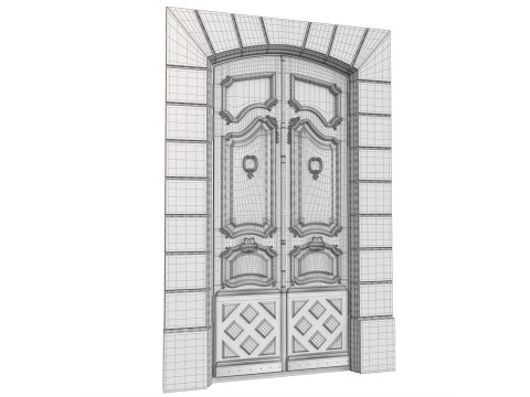 Entrance classic door 133 3D Model