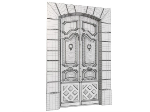 Entrance classic door 133 3D Model