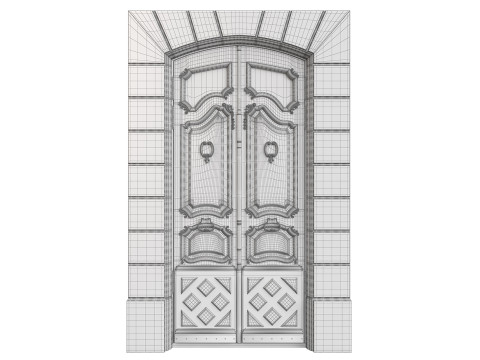 Entrance classic door 133 3D Model