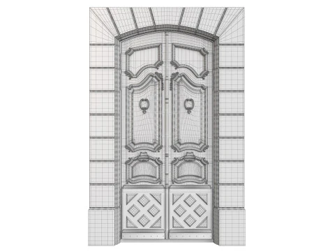 Entrance classic door 133 3D Model