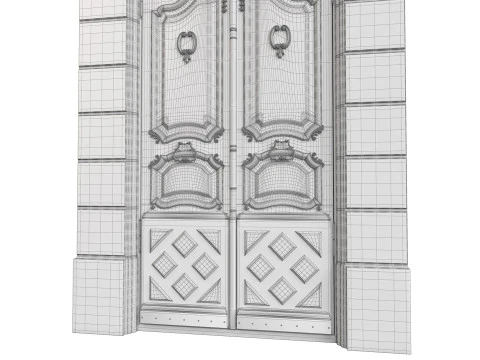 Entrance classic door 133 3D Model
