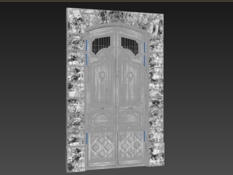 Entrance classic door 133 3D Model