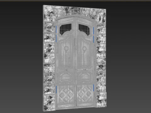 Entrance classic door 133 3D Model